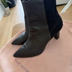 Stuart Weitzman Black Heeled Boots